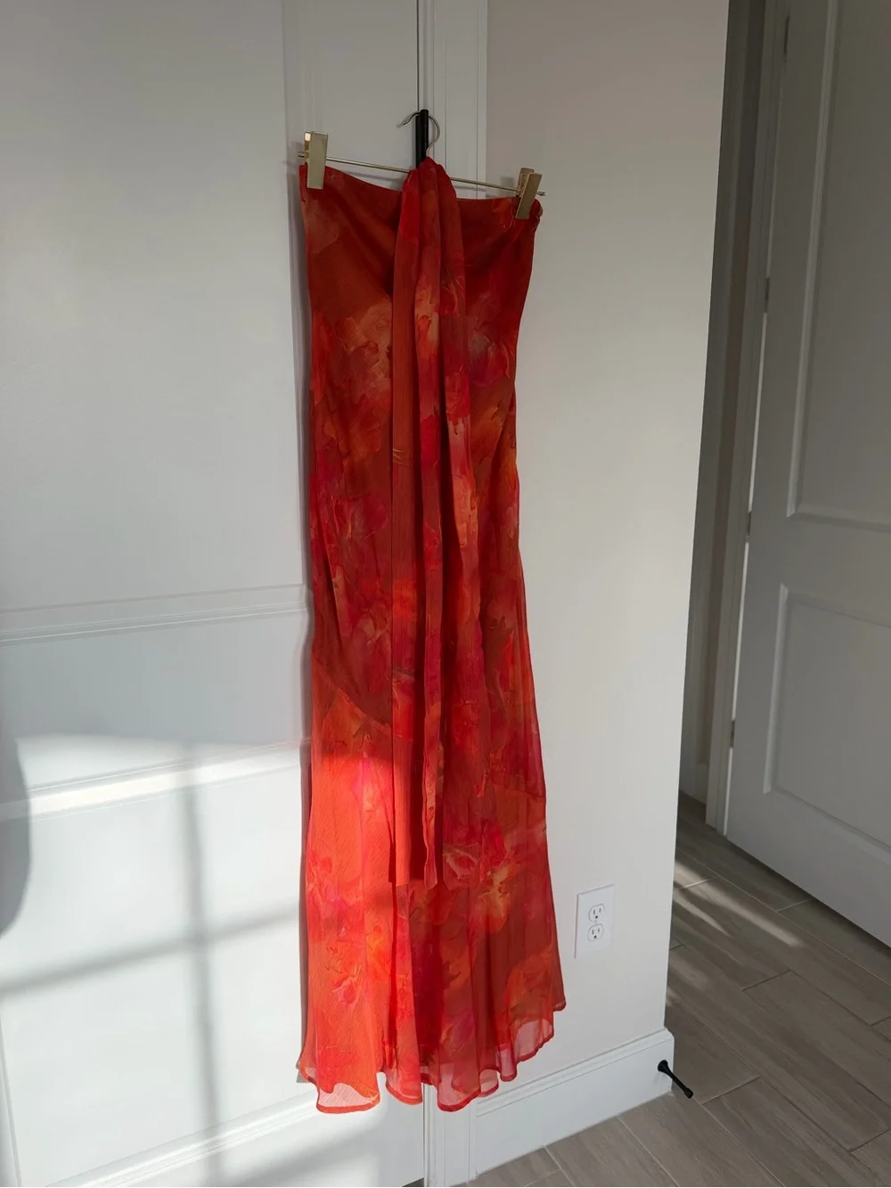 Peppermayo Red and Orange Maxi Dress - Picture 1 of 5